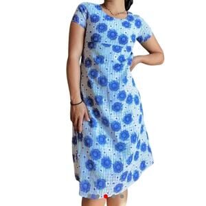 Vintage 90s All That Jazz Women's Blue Dress